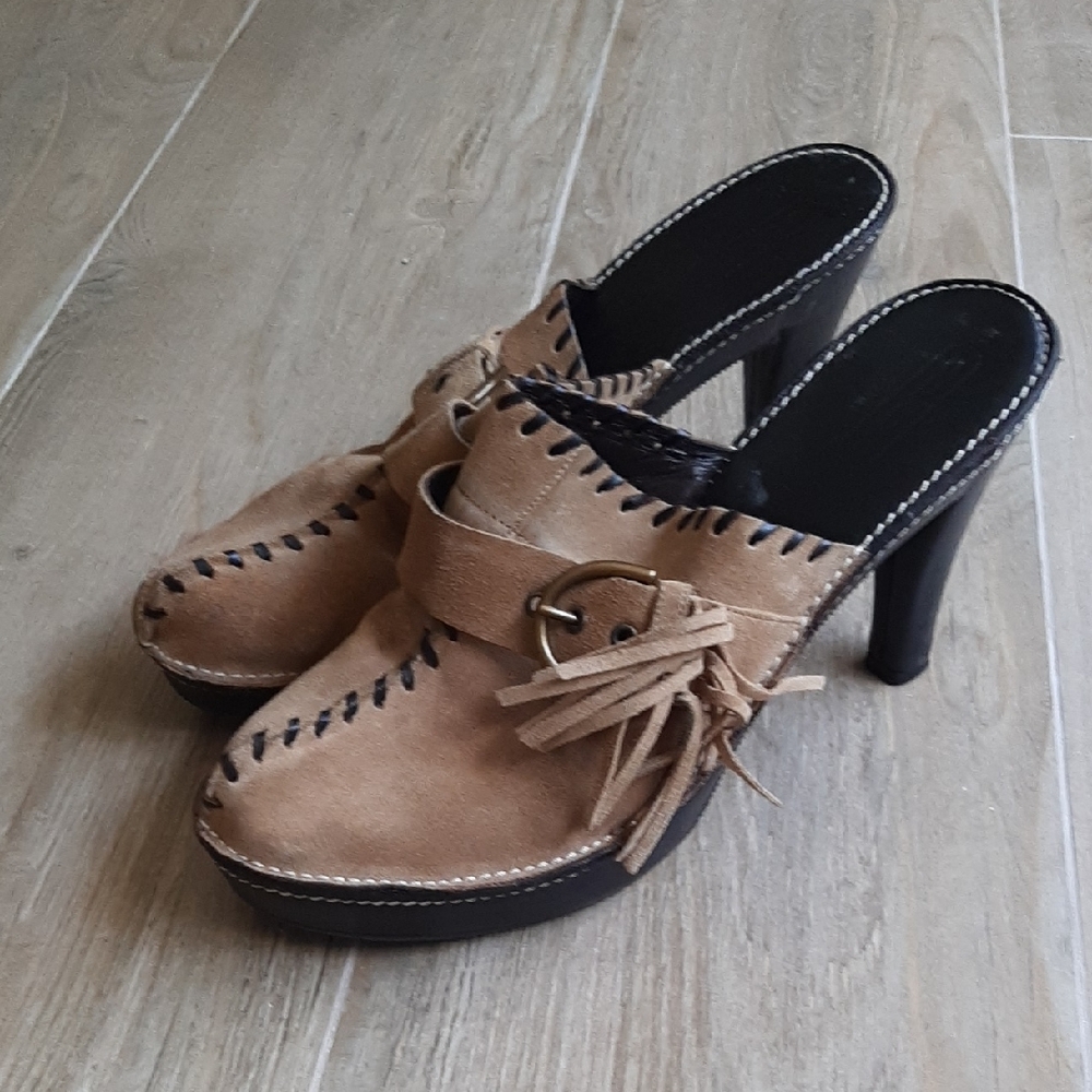 Coach Suede Clogs